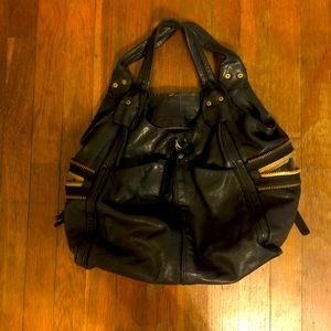 Black Italian Leather Purse